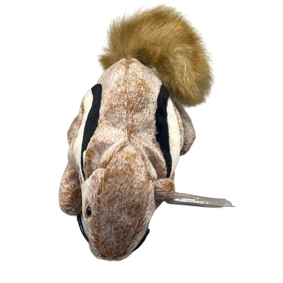 TY Original 1999 Beanie Baby brown black white squirrel Chipper fluffy gold READ - Picture 2 of 4